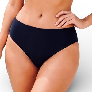 Profile by Gottex Tutti Frutti Seamless Classic Swim Bottom Sz 16 Black NWT